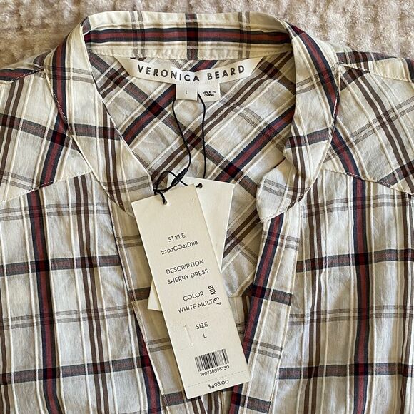 Veronica Beard Plaid Ruffle Dress - Picture 7 of 9